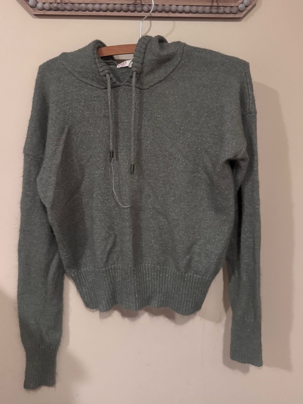 SO- Cozy Green Hooded Women's Sweater-SMALL